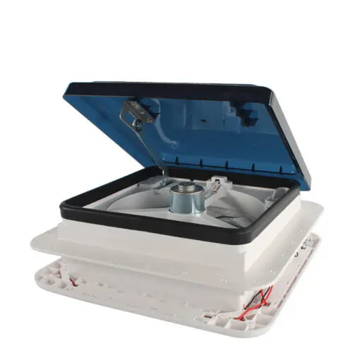Ventilador de techo para autocaravana, Ventilación de tragaluz con luces LED blancas - 1