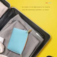 Bolso informal de PU para cosméticos, bolsa de aseo impermeable a prueba de humedad, gran capacidad, bolsa de almacenamiento de viaje de Color sólido para exteriores - details 6