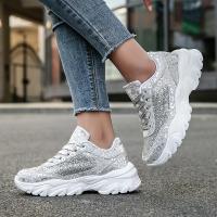 Zapatillas de moda para mujer Lentejuelas Leopardo Ligeras de fondo grueso Zapatillas casuales para mujer - details 4