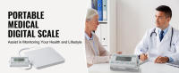 SucceBuy Báscula Médica Portátil, Báscula Digital Profesional para Médicos, Antideslizante, 2 Unidades, Capacidad de 440LBS, para Gimnasios, Hogares, Hospital - details 0