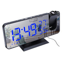 Reloj despertador Digital LED de mesa, relojes electrónicos de escritorio, despertador USB, Radio FM, proyector de tiempo, función de repetición - details 9