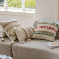 Funda de almohada con borlas para sala de estar, cojín de cama, almohada de cintura, funda de cojín de lujo ligera - details 6