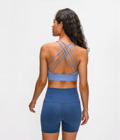 Sujetador Deportivo de Yoga para Mujeres SHINBENE con Correa Cruzada y Almohadilla Plantilla Inalámbrico Top de Entrenamiento Fitness - details 20