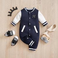 Ropa de béisbol para bebé recién nacido de 0, 3, 6, 9, 12 meses, Footies de manga larga de algodón Boston, ropa para niño pequeño, mono para niño, pijama para bebé - details 0