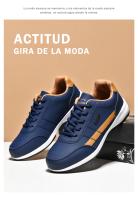 Zapatos casuales de cuero para hombre, zapatillas de deporte para exteriores, zapatos para caminar para todas las estaciones, suela suave, moda - details 5