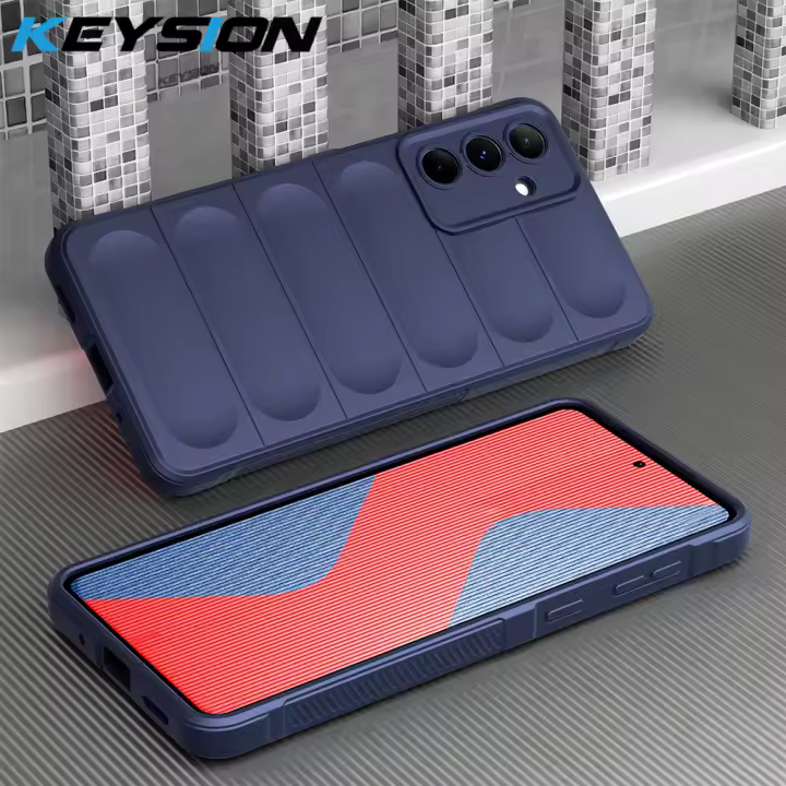KEYSION Funda a prueba de golpes Samsung M55 M15 F15 5G, funda trasera antideslizante de silicona suave para Galaxy A55 A35 A25 A15 5G - 1