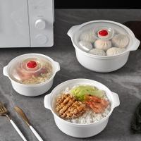 Fiambrera redonda de plástico para cocinar al vapor, utensilio de cocina para calentar el microondas, para mantener la comida fresca - details 4