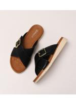 Sandalias de playa de viaje con suela gruesa, chanclas de verano con hebilla exterior y tiras cruzadas - details 0