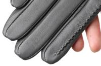 Guantes de piel de oveja para mujer, manoplas cortas de terciopelo fino para pantalla táctil, de cuero, de buena calidad, para invierno, 2226 - details 157