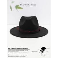 Nuevo ala grande para hombres y mujeres, sombreros de jazz de lana de moda, sombreros de copa - details 0