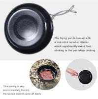 Boundless Voyage-sartén antiadherente de titanio con revestimiento de cerámica y mango plegable, plato para Picnic y acampada al aire libre - details 4
