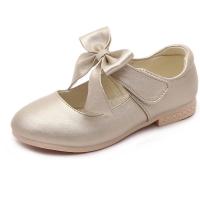 Zapatos de boda para niños Zapatos planos de cuero dorado, rosa y blanco con lazos para niñas, tallas 26-36 CSH791 - details 9