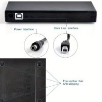 Unidad externa de CD y DVD, reproductor de CD-RW portátil Delgado, USB 2,0, grabador de DVD-RW - details 3