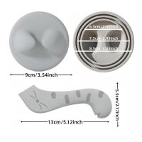 Juego de suministros reutilizables para mascotas, cubierta de sellado para evitar manos sucias, cuchara para alimentar a gatos, fácil de almacenar, envuelto en 360 grados - details 0