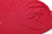 BUNO-Minivestido Sexy con volantes y purpurina para mujer, vestido asimétrico rojo con espalda descubierta para fiesta y playa, vestidos ajustados para primavera y verano 2025 - details 11