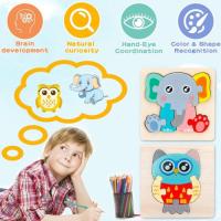 Excitat Juegos de Madera de Animales Montessori 6PCS Juguetes Educativos para Niños de 1 a 3 Años - details 4