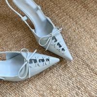 Diseño de nicho versátil stiletto puntiagudo tacones altos mujeres desgaste nueva moda Spice girl bolsa cabeza sandalias - details 41
