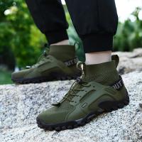Zapatos acuáticos de secado rápido para hombre, zapatos para caminar en aguas arriba, zapatillas de agua transpirables de malla antideslizantes, calzado de escalada de alta calidad - details 16