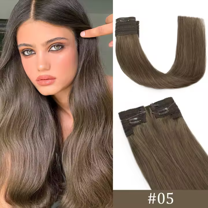 Hilo de pescado de 20 pulgadas, extensión del cabello humano, punto brillante, halo, extensión del cabello, peluc - 1