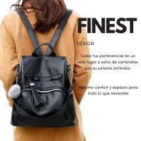 Mochila Antirrobo Mujer Urbana Polipiel Cómoda y Duradera - details 2
