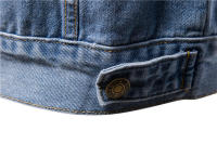 Chaqueta vaquera de algodón informal ajustada de estilo urbano, talla europea, otoño-invierno 2024, ropa para hombre - details 11