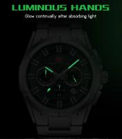 Reloj de Cuarzo Impermeable Correa de Acero Inoxidable Empleado en Casual Luminoso - details 8