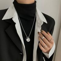 Collar Anillo Colgante Hip Hop Trendy para Mujer, Diseño Premium y Único, Collar Largo para Suéter y Sudaderas - details 4