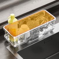 Partición desmontable para fregadero de cocina, estante de esponja de secado rápido, a prueba de humedad, autodrenante, organizador para fregadero de cocina - details 10