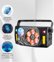 Luz de Escenario LED de 80W 6en1 Haz de Láser Estroboscópico DJ para Fiesta Control Remoto RGBW - details 4