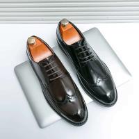 Producto más vendido 2025, zapatos de vestir de oficina de cuero genuino para hombre, estilo clásico italiano de lujo, Oxford - details 2