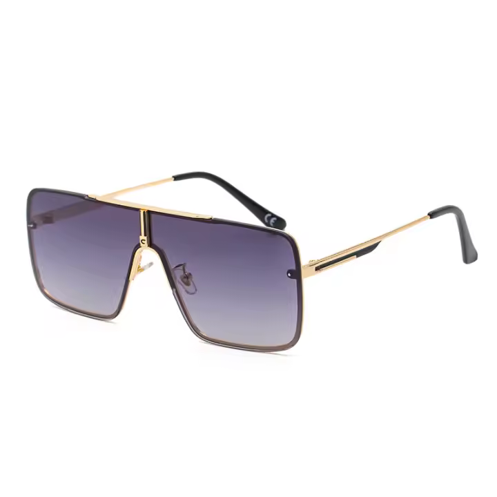 Gafas de Sol para Hombres de Moda Marco Cuadrado Grande Rojo Neto Estilo Callejero Tendencia - 1