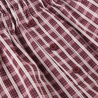 Pantalones cortos básicos cómodos e informales sueltos con botones de cintura elástica tejidos a rayas de verano para mujer - details 53