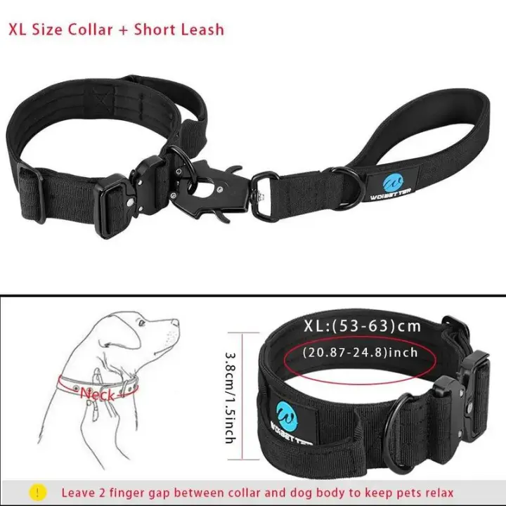 Collar táctico Perro, Conjunto de Correa, mango Militar, puede durante, Nailon, accesorios entrenamiento caminar para mascotas - 1