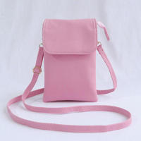 Bolso bandolera de PU para mujer, bolso pequeño con estilo mensajero para teléfono móvil, color sólido y cierre de hebilla - details 6