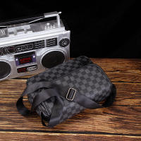 Bolso casual para hombre, almacenamiento multifuncional, bolso de hombro para hombre a cuadros informal a la moda, nuevo bolso de mensajero de gran capacidad - details 5