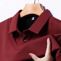 Conjunto de polo de dos piezas de manga larga falsa para hombre, camiseta informal de moda, top multifuncional cómodo para todas las estaciones, bloqueado - details 7