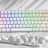 113 Keys Pink Jelly Side Engraved Crystal Two-tone Injection Molded Keycaps for 60/68/75/87/98/108 nical Keyboard - details 1