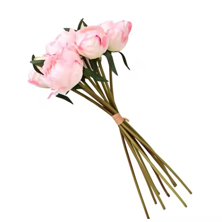 9 unids/set ramo de brotes de peonía simulada ramo de brotes de peonía decoración del hogar estilo de escritura decoración del salón de bodas - 1