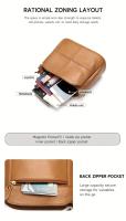 Bolso Cruzado de Cuero Genuino Bolso de Hombro de Piel de Vaca de Capa Superior - details 3