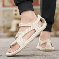 Sandalias de Playa para Hombres Sandalias de Paja EVA para Vacaciones de Verano - details 1