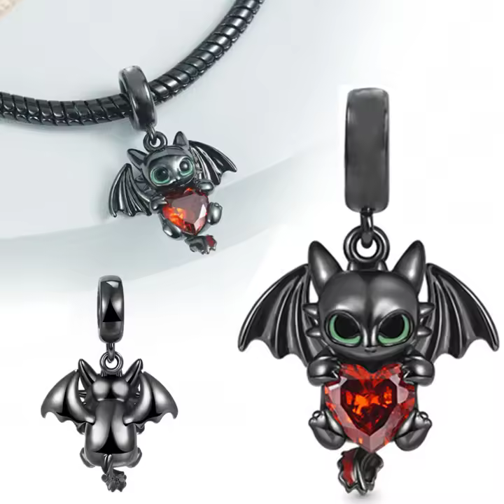Embraves-abalorio de piedras preciosas de corazón, Pulsera Original de Plata de Ley 925 para la fabricación de joyas - 1