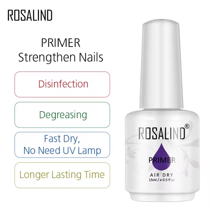 ROSALIND Gel de imprimación para uñas, esmalte de Base y capa superior transparente, esmalte semipermanente UV para manicura - 1