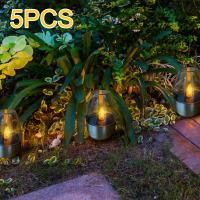 Luz de vela LED de acero inoxidable, luz Solar para jardín al aire libre, lámparas de té impermeables, lámparas de noche de cubierta, decoración de Navidad - details 1