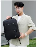 Mochila De Negocios multifuncional para hombre, bolsa impermeable para ordenador portátil, con carga USB, informal, de gran capacidad - details 9