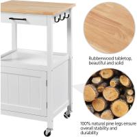 Cocina Carrito de Servicio con Ruedas Carro Auxiliar con Espacio de Almacenamiento Carro Cocina Comedor Hogar Negro - details 14