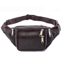 Riñonera de cuero para hombre Bolso con múltiples bolsillos y cremallera - details 1