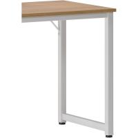 Mesa de ordenador de 100 cm, mesa de trabajo con estante, robusta y fácil de instalar, madera y metal, diseño moderno, estilo industrial - details 31
