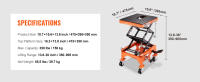 SucceBuy Elevador de motocicleta, gato de tijera central con sillín y pasador de seguridad, soporte de elevación de acero para bicicletas de calle, Cruiser y Touring - details 3