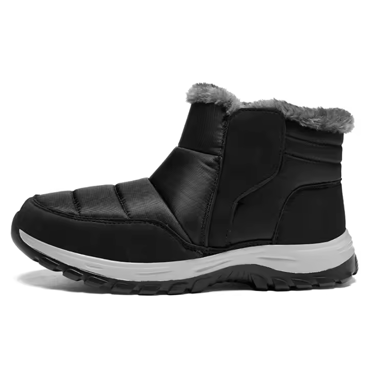 Botas de nieve de invierno para mujer, botines cortos cómodos y cálidos con forro de piel - 1