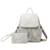 Mochila para mujer color caramelo, bolso nuevo de gran capacidad, bolso de moda, mochila con flecos. - details 4